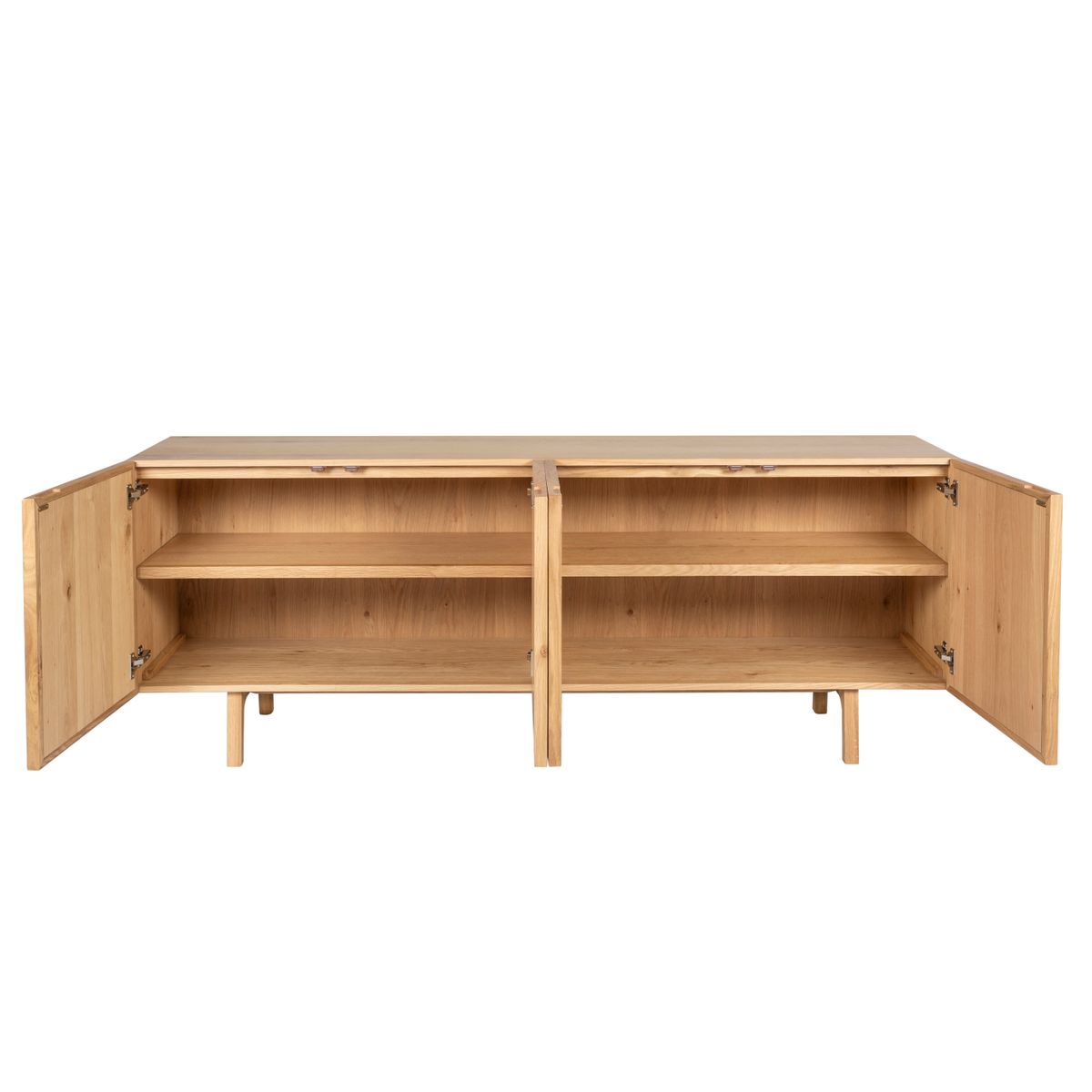 Meuble bas 4 portes chêne naturel, ZAGO