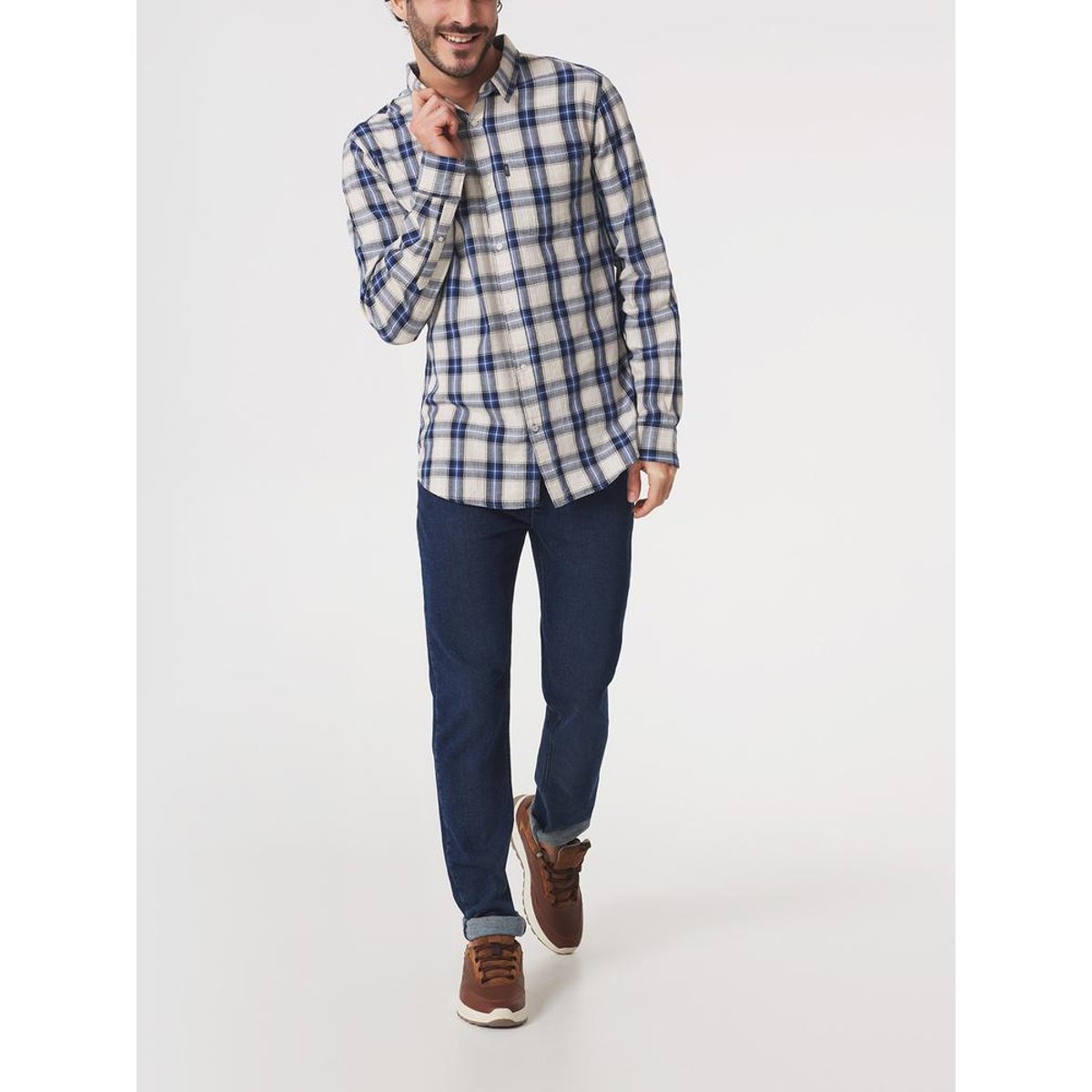 Chemise manches longues JANBOCHE14352 baltique, TBS
