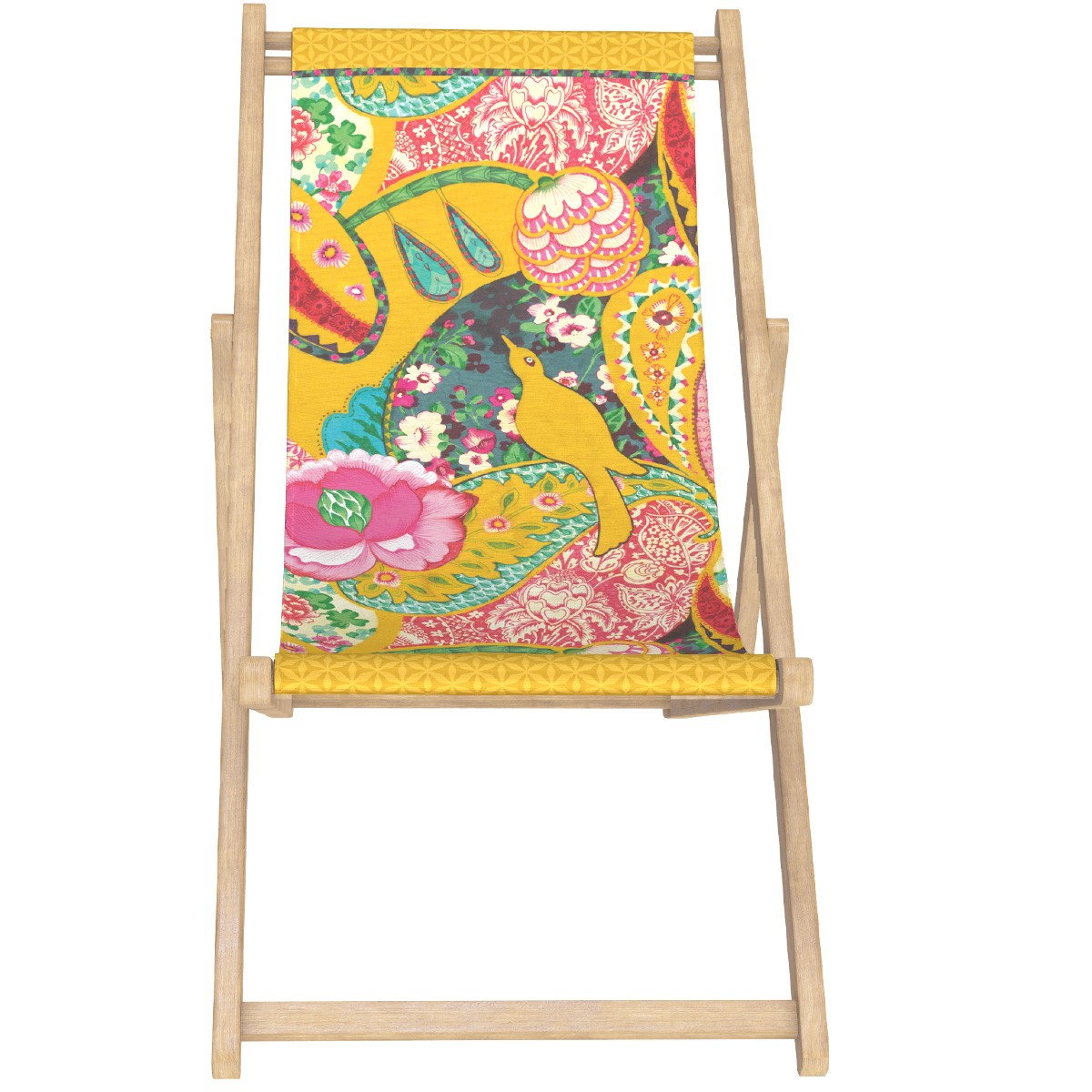 Chilienne en eucalyptus et toile outdoor, PAJARO multicolore, VENT DE BOHÈME