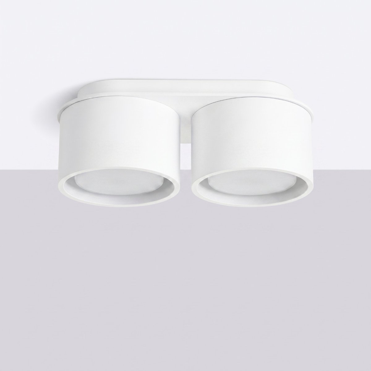 Plafonnier Aluminium Blanc Gx53 2 MODO blanc, EDEN