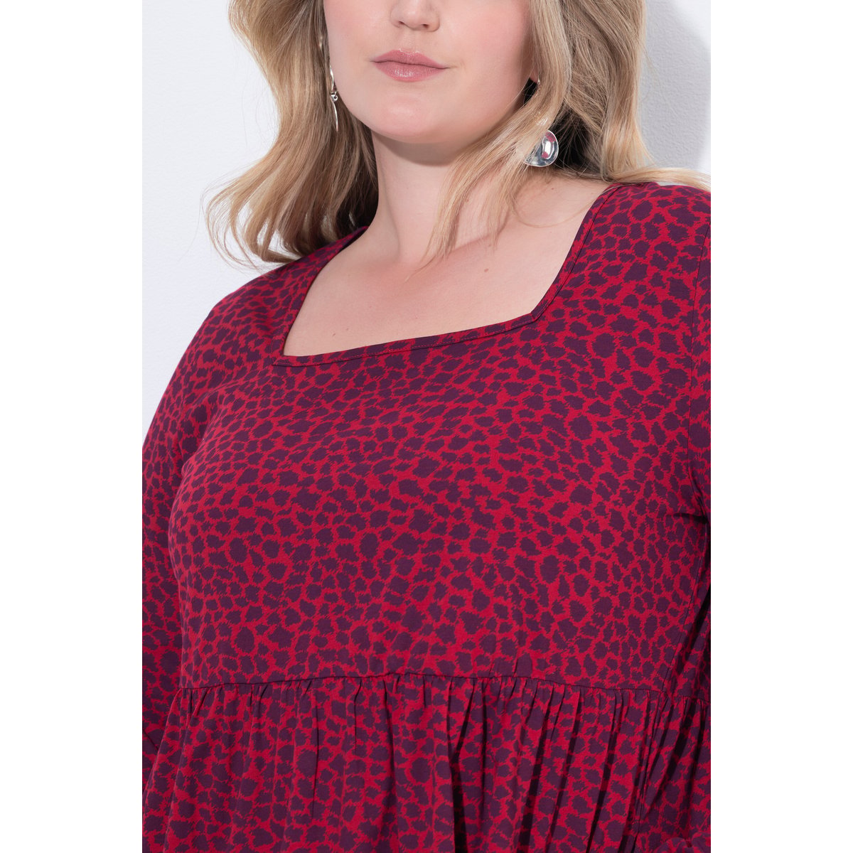 T-shirt long rouge rubis, ULLA POPKEN
