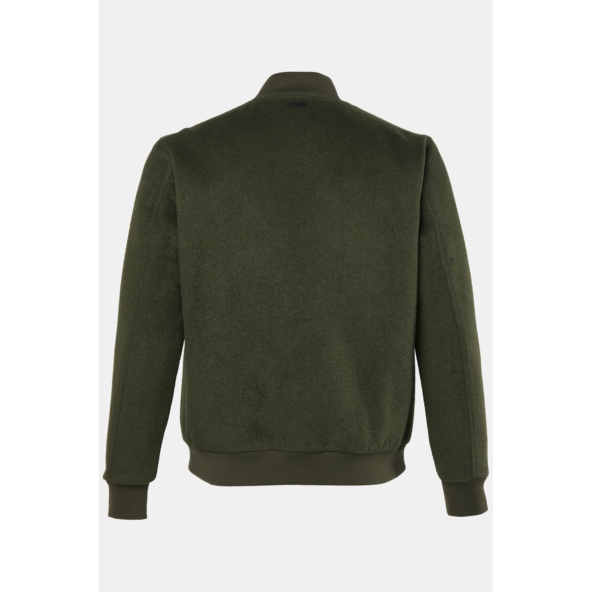 Veste en laine mélangée, col montant vert kaki, JP1880