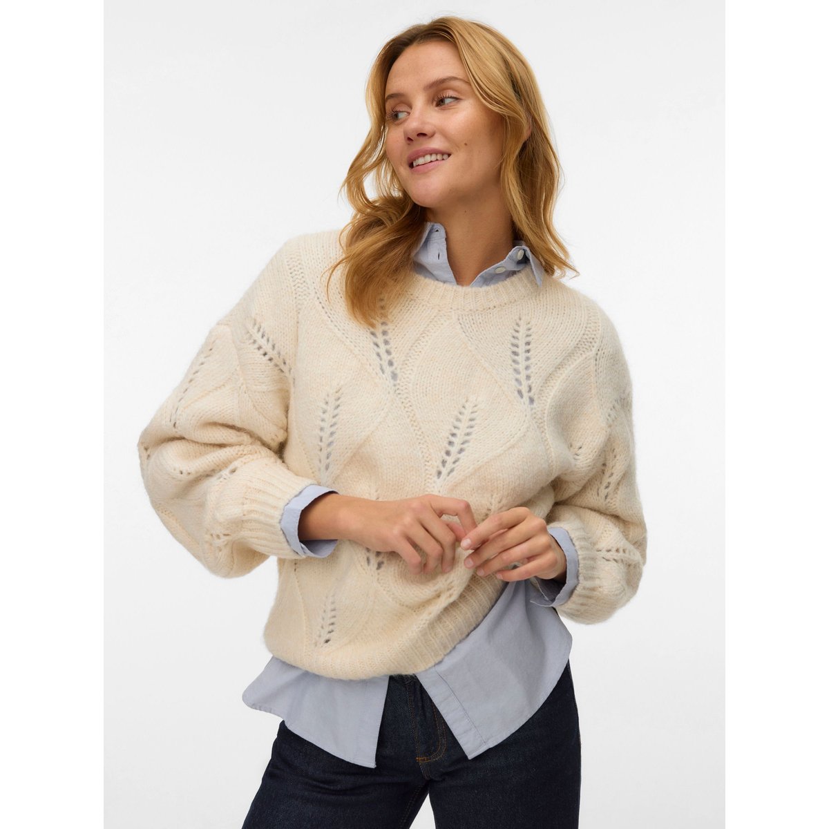 Pull En Maille birch, VERO MODA