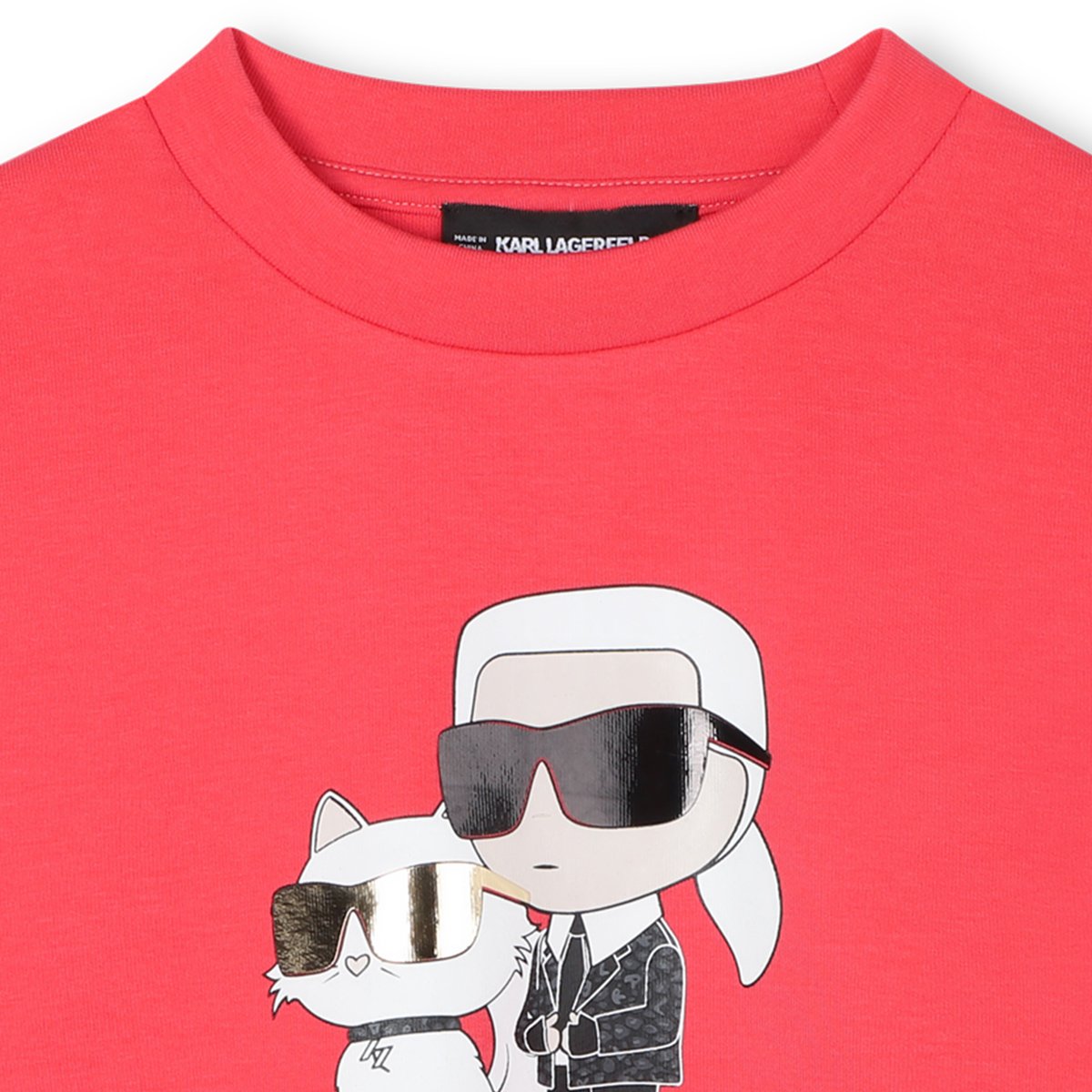 Sweat en double maillot geranium, KARL LAGERFELD KIDS