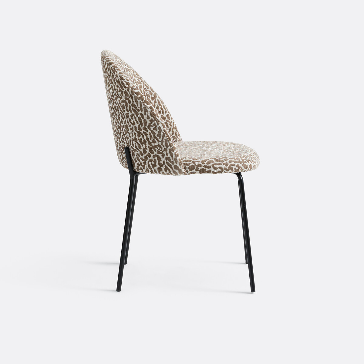 Chaise en bouclette motif léopard, NORDIE imprimé léopard, LA REDOUTE INTERIEURS