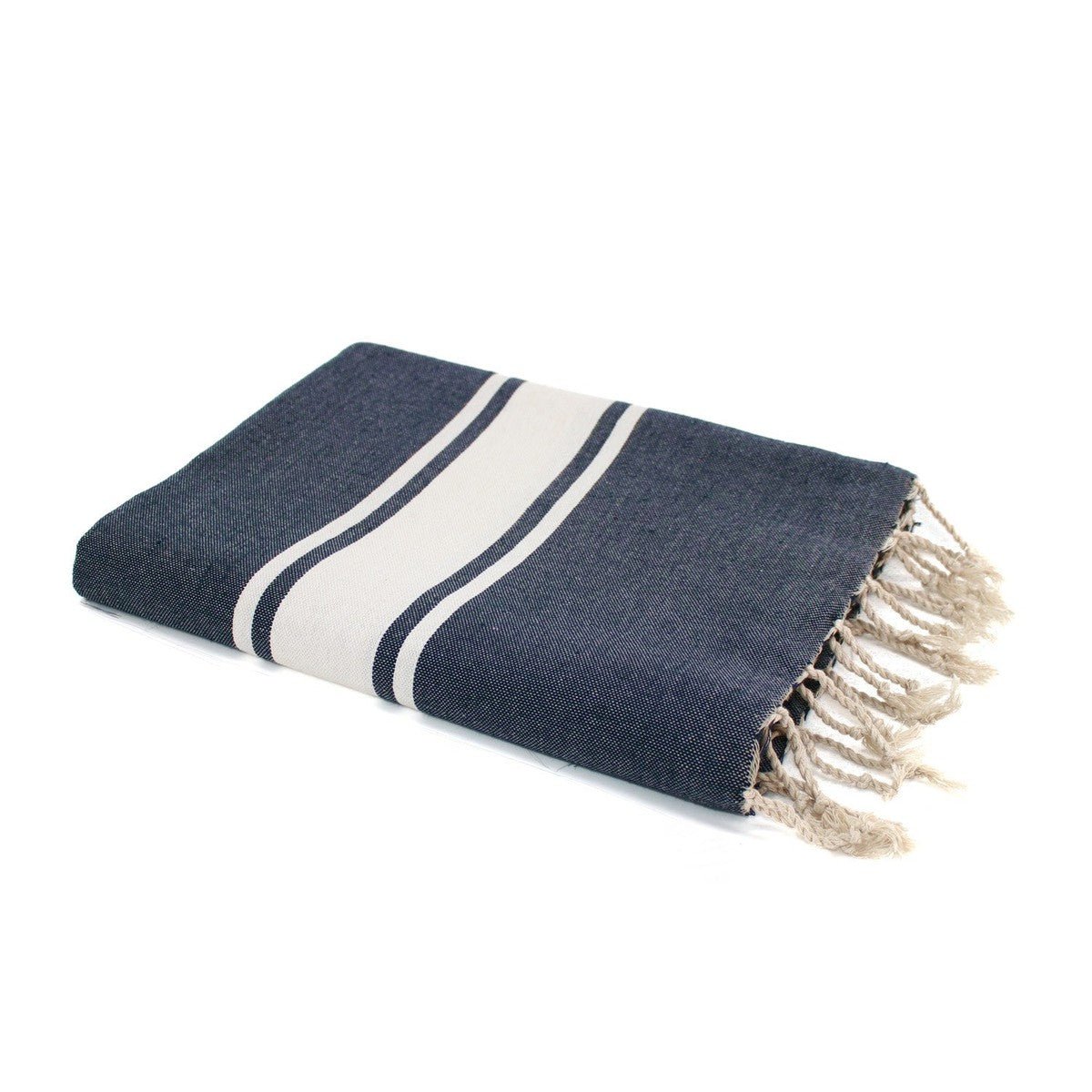 Fouta coton ST TROPEZ bleu jean, FEBRONIE