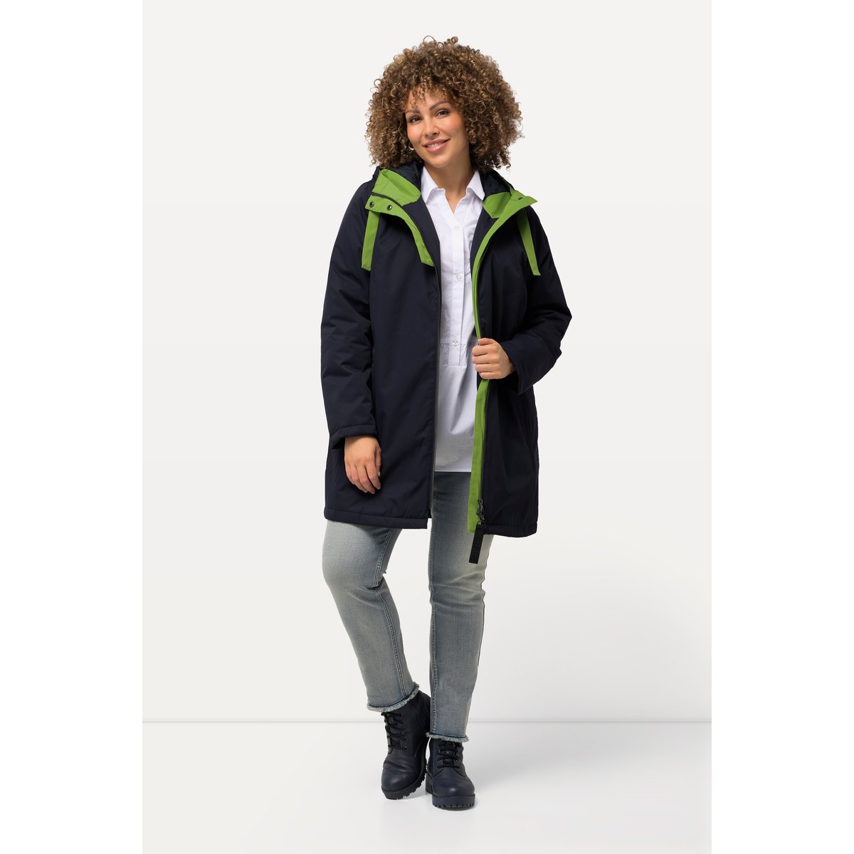 Veste outdoor HYPRAR, tissu imperméable marine, ULLA POPKEN