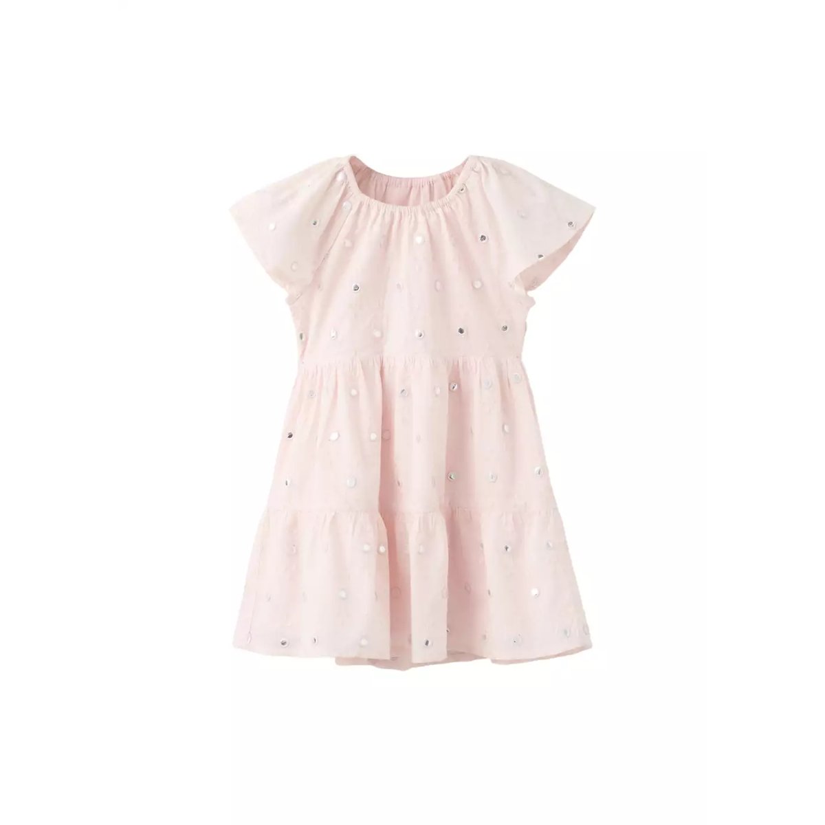 Robe fluide détail brillant rose clair, MANGO BABY