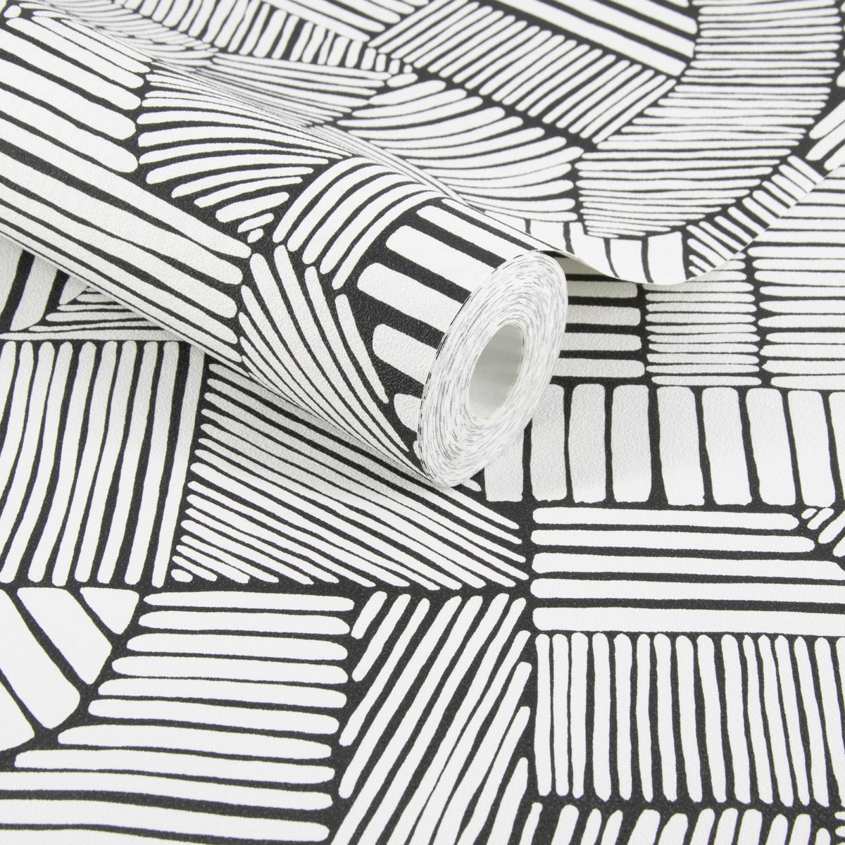Papier peint Ninon mystérieux noir, blanc, WOW