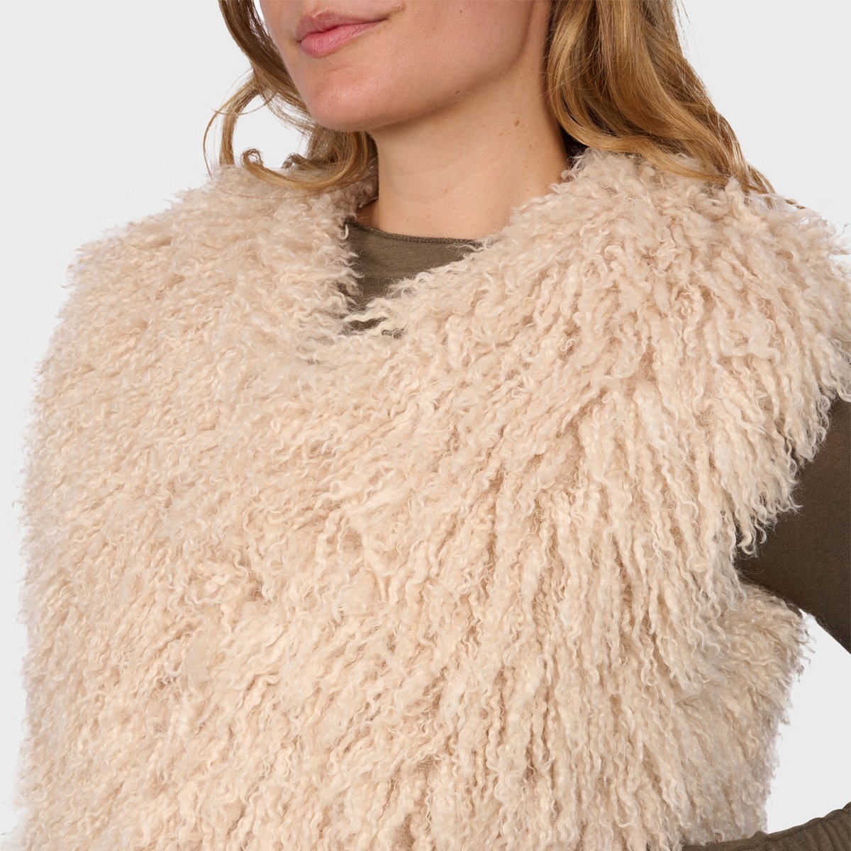 Gilet sans manches à coupe classique BETH beige clair, OAKWOOD