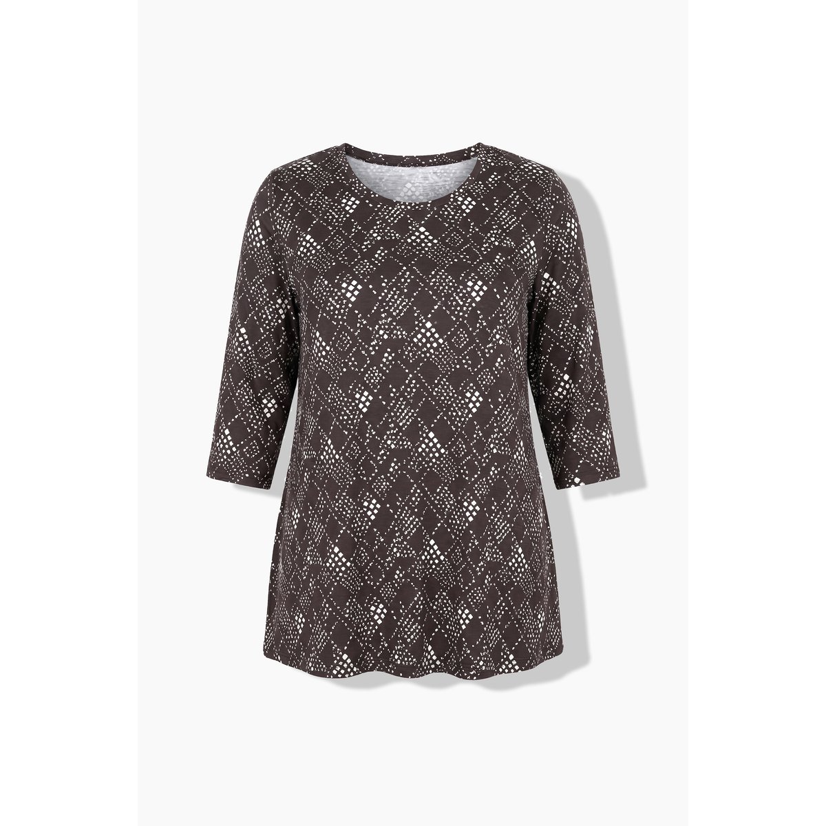 T-shirt long acajou, ULLA POPKEN