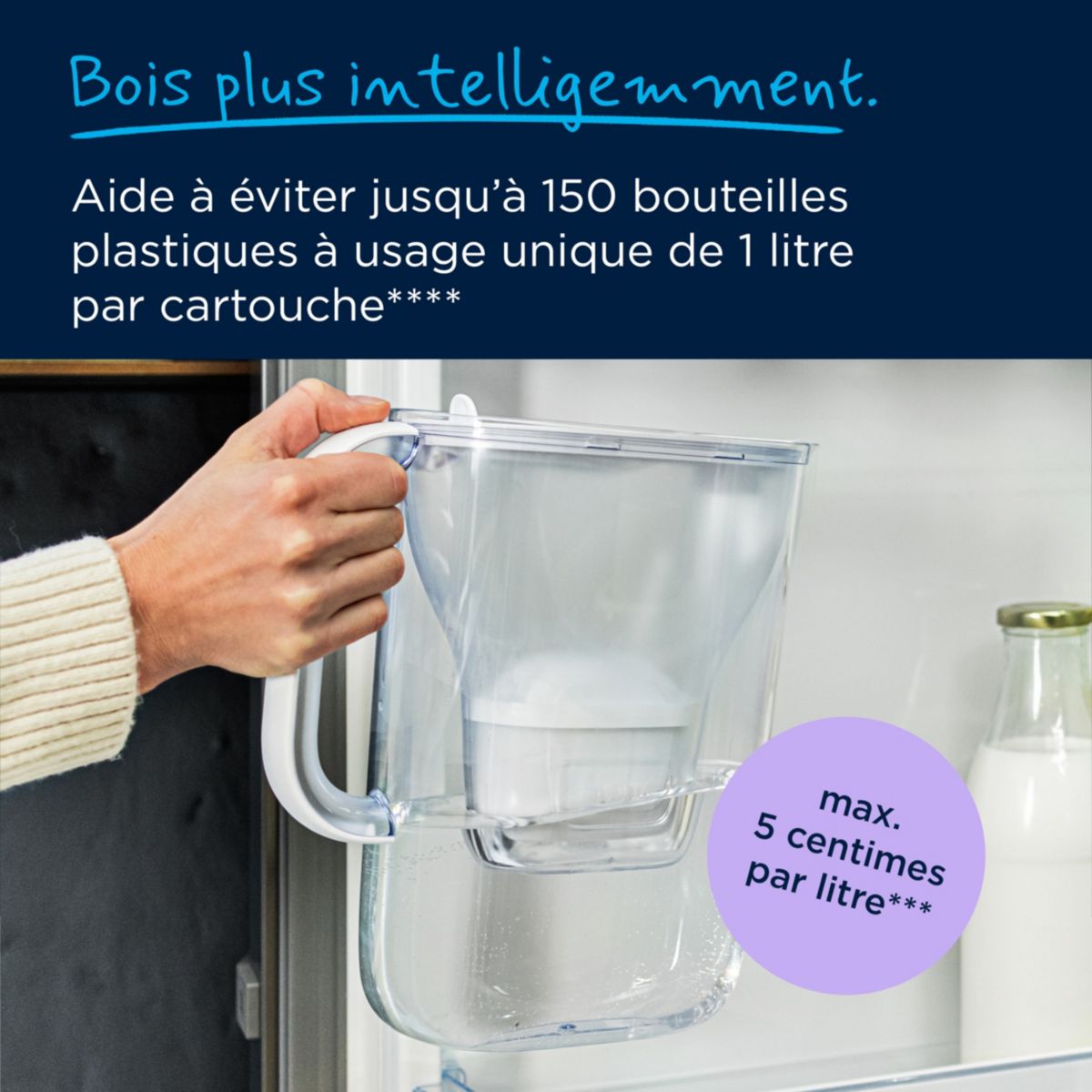 Carafe filtrante Essential XL blanc + 1 cartouche Maxtra Pro couleur unique, BRITA