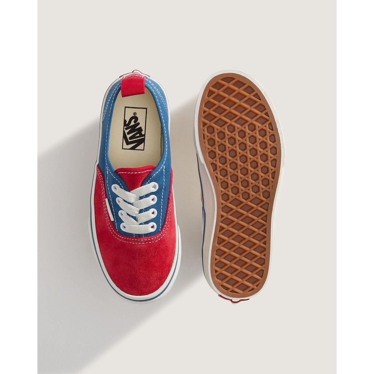 Baskets basses, à lacets élastiqués, AUTHENTIC bleu/rouge, VANS