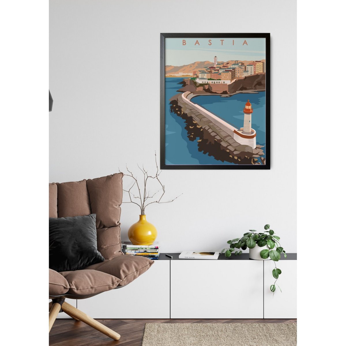 Affiche ville Bastia 2 blanc, L'AFFICHERIE