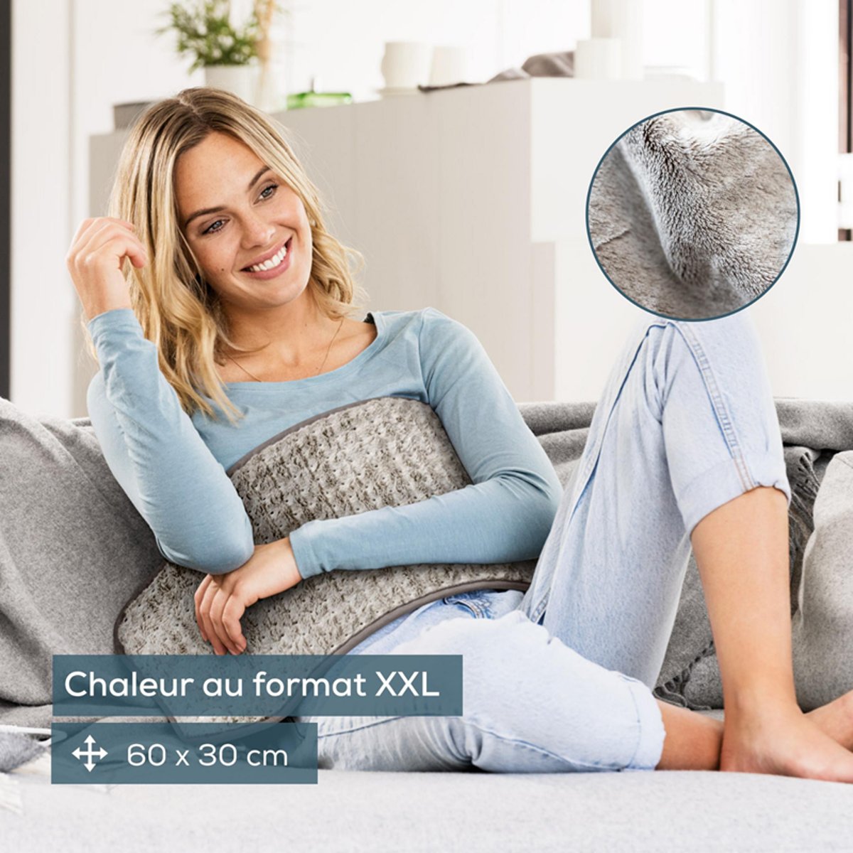 Coussin chauffant HK 126 XXL - Nordic Taupe couleur unique, BEURER