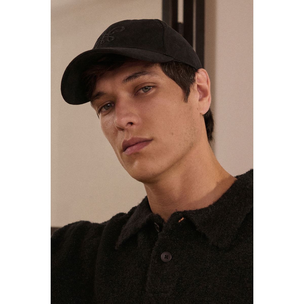 Casquette brodée high build noir, NEXT