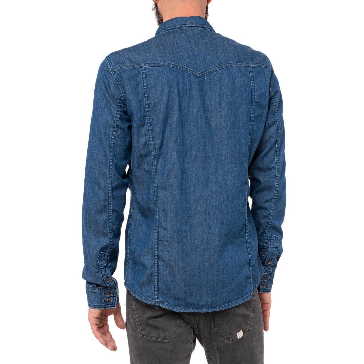 CHEMISE MIXTE VINTAGE bleu, PULLIN