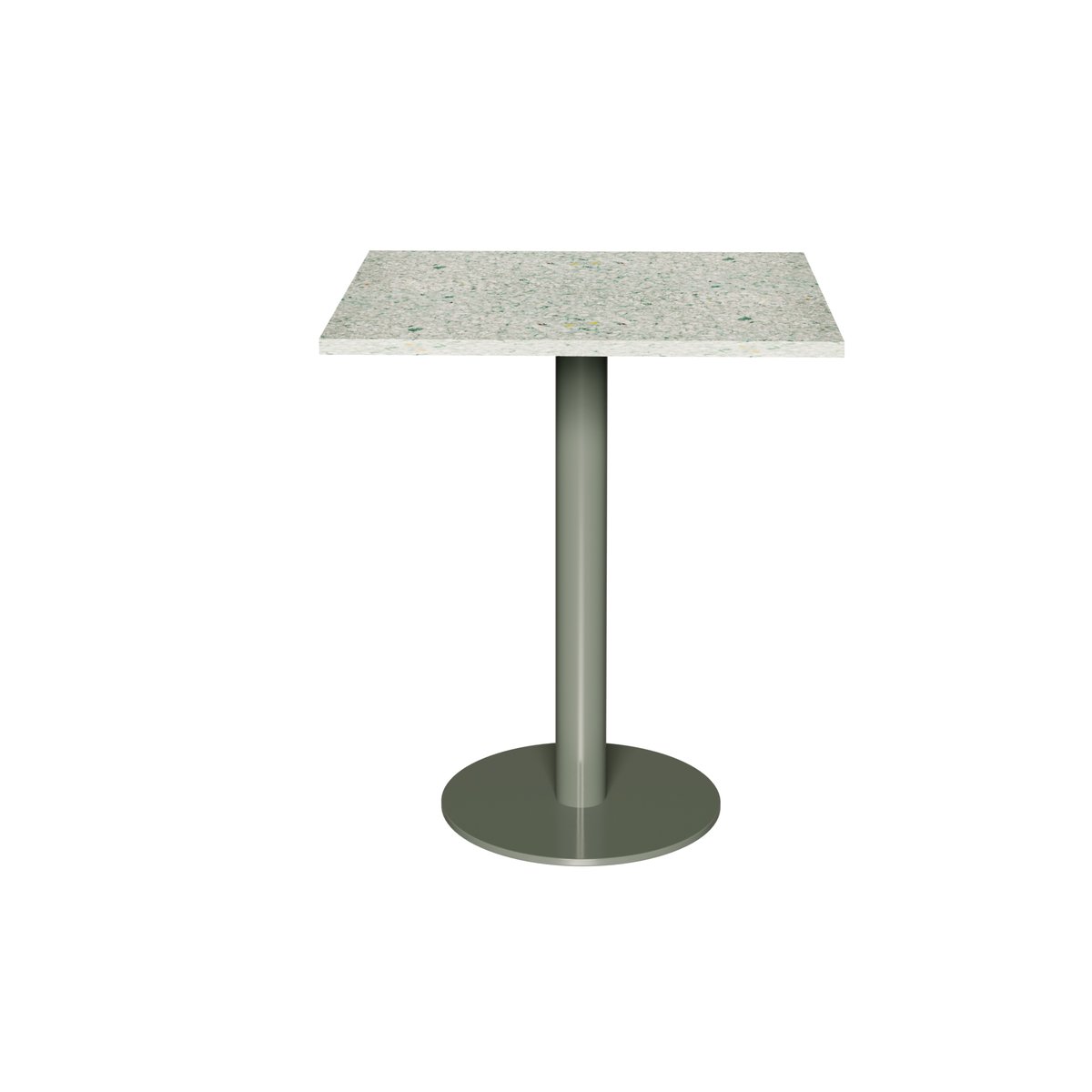Table à manger en plastique recyclé carré vert, LES GAMBETTES