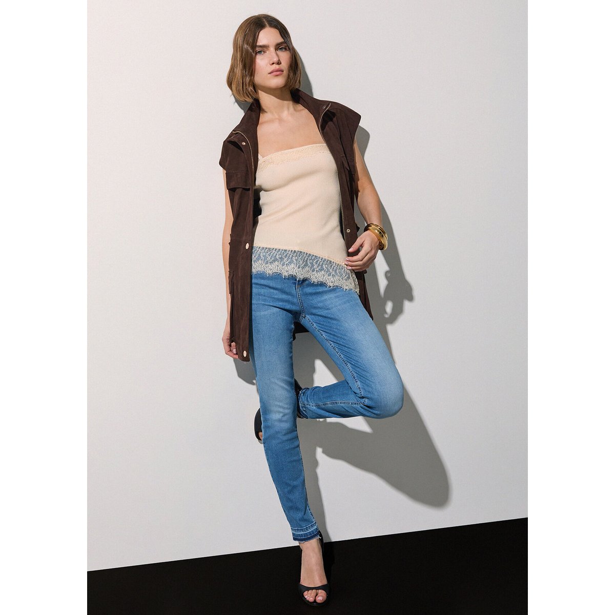 Jean skinny délavé denim bleu, LIU JO