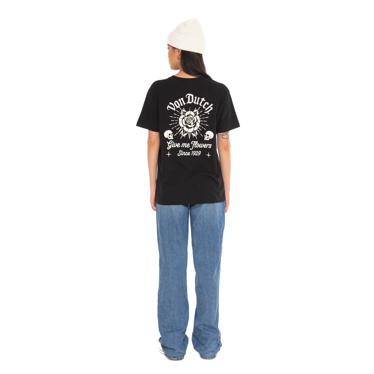 Tee Shirt coton ROSE noir/blanc, VON DUTCH