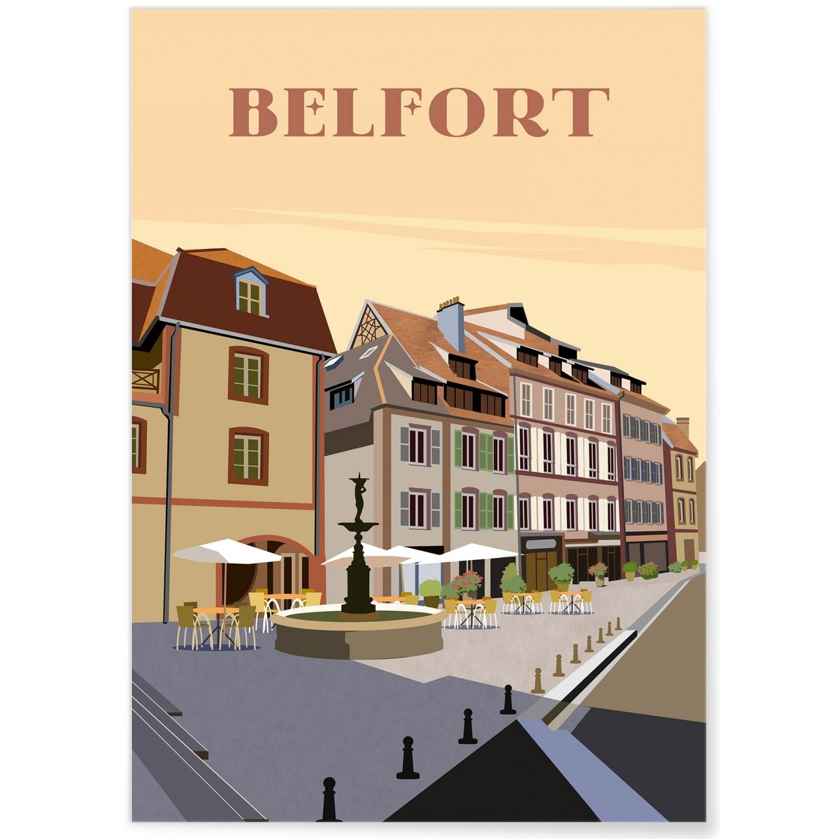 Affiche ville Belfort 2 blanc, L'AFFICHERIE