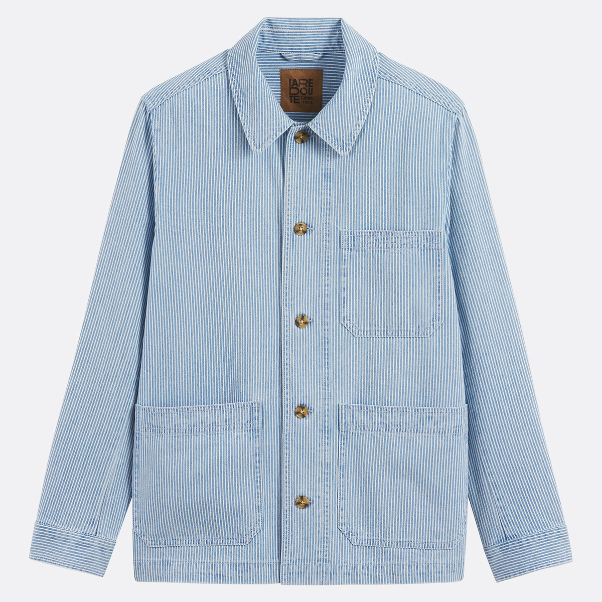 Veste workwear en jean, rayée, Signature HECTOR rayé bleu/blanc, LA REDOUTE COLLECTIONS
