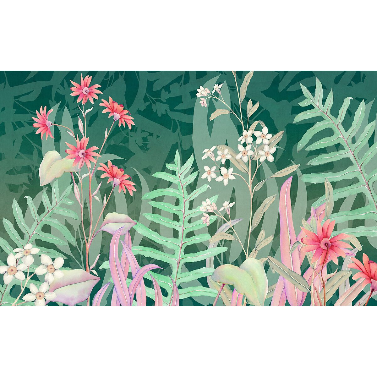 Papel de parede The Flower Duet, INTERELIFE multicolor, INTERELIFE