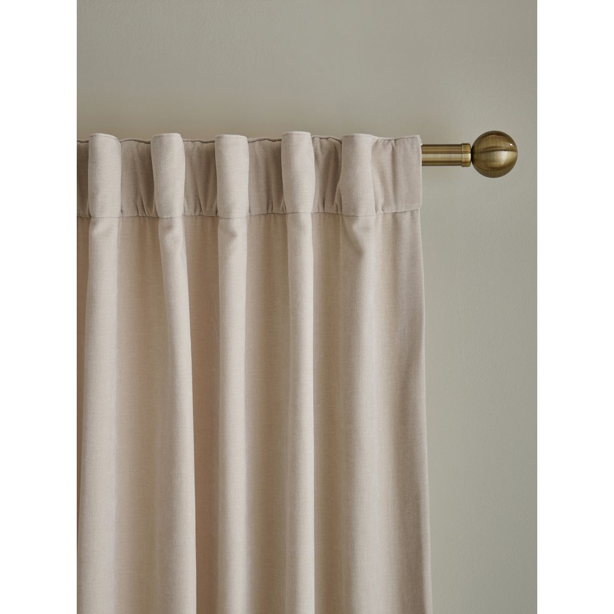 Rideaux doublés multipositions loxley ivoire/ocre, NEXT
