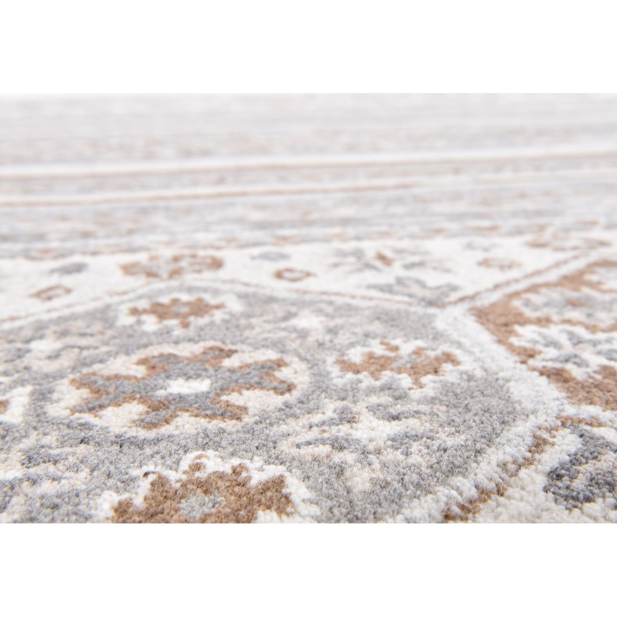 Tapis salon Royal Shaal, laine, sans franges naturel, THEKO
