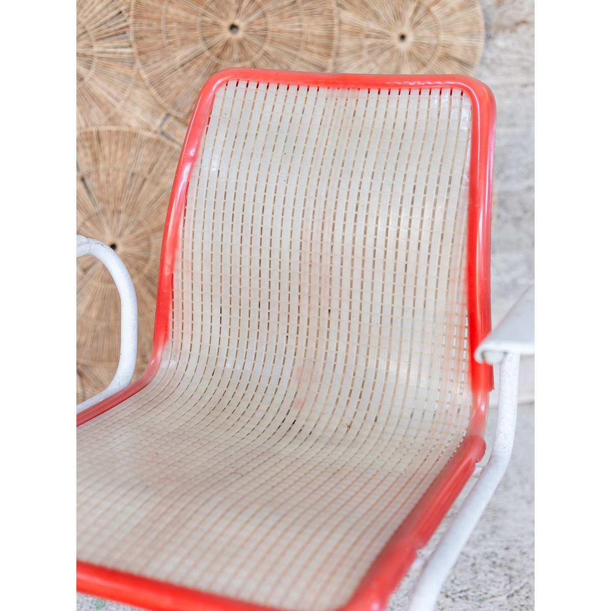 Trio de fauteuils d'extérieur Jakob N°1386 - Bon état blanc, DEBONGOUT