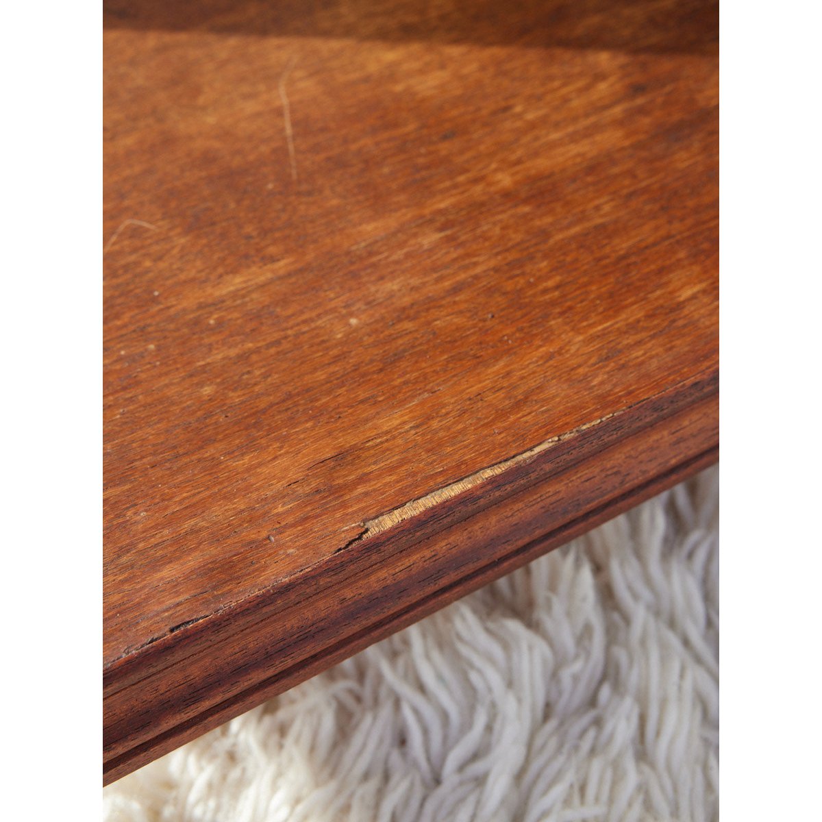 Table d'appoint art déco en bois Hanna N°1563 - Bon état bois foncé, DEBONGOUT