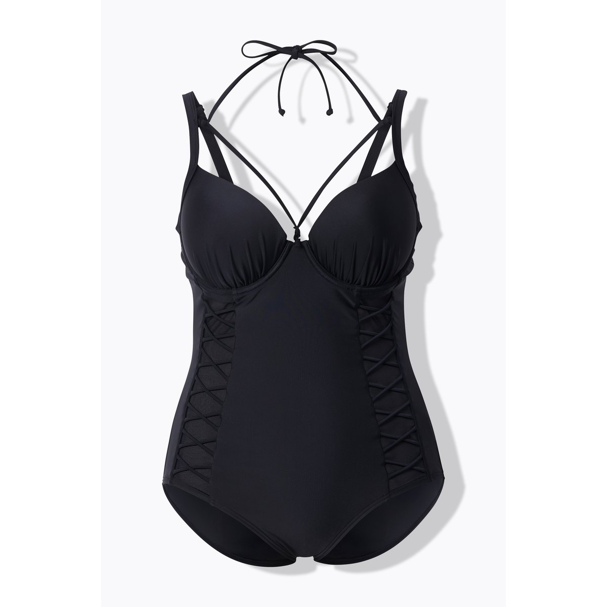 Maillot de bain à nouer sur la nuque noir, ULLA POPKEN