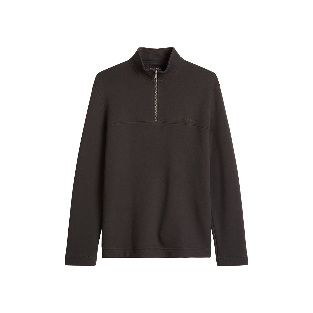 Sweat à capuche coupe classique en pur coton biologique noir, MARC O'POLO