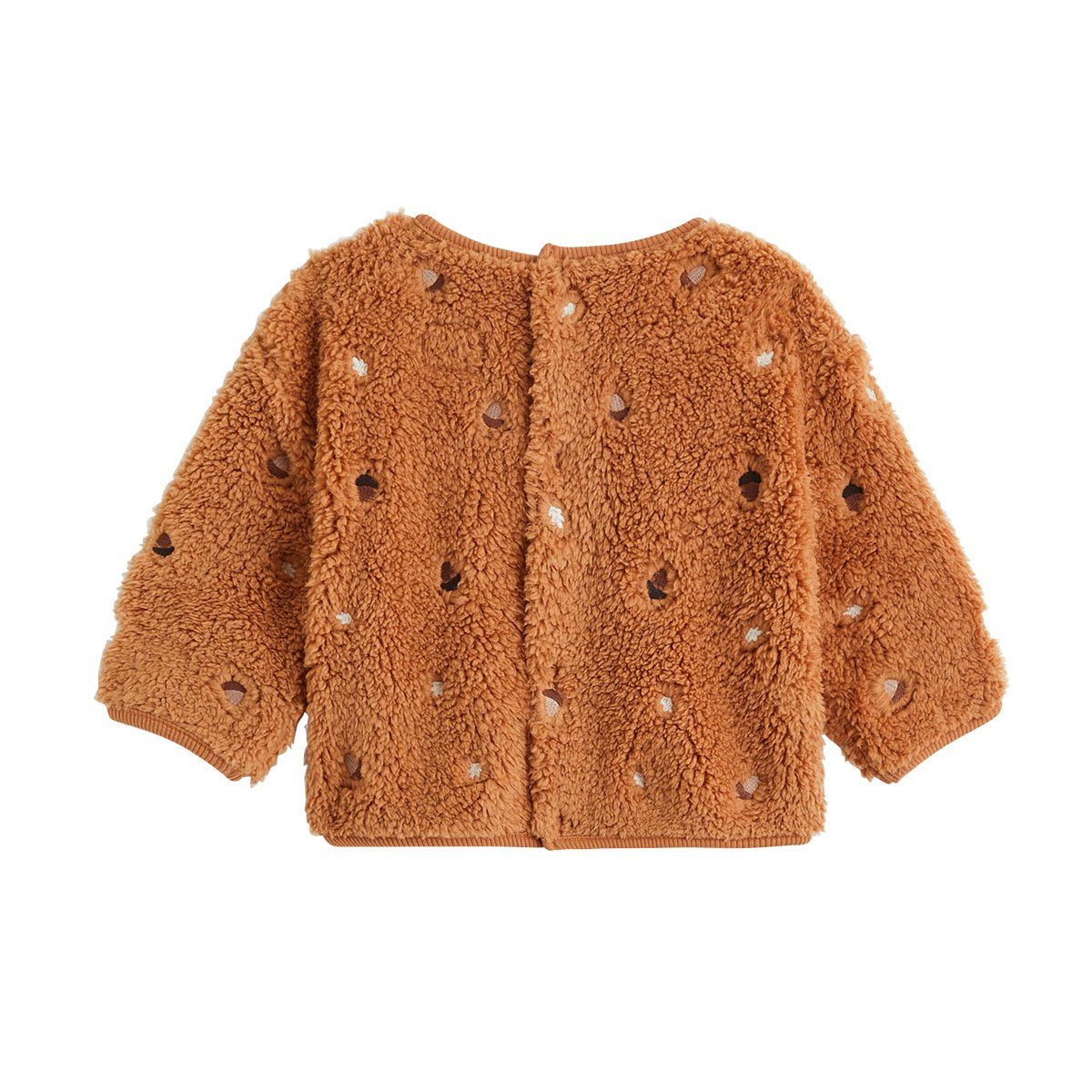 Sweat-shirt bébé en sherpa Caramel marron, PETIT BEGUIN