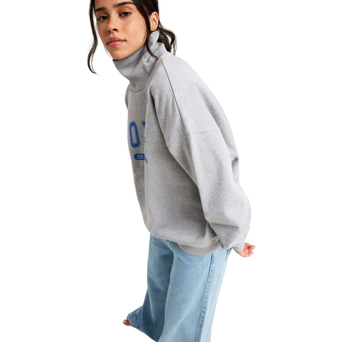 Sweat décontracté TWILIGHT RUN. gris medium grey heather, ROXY
