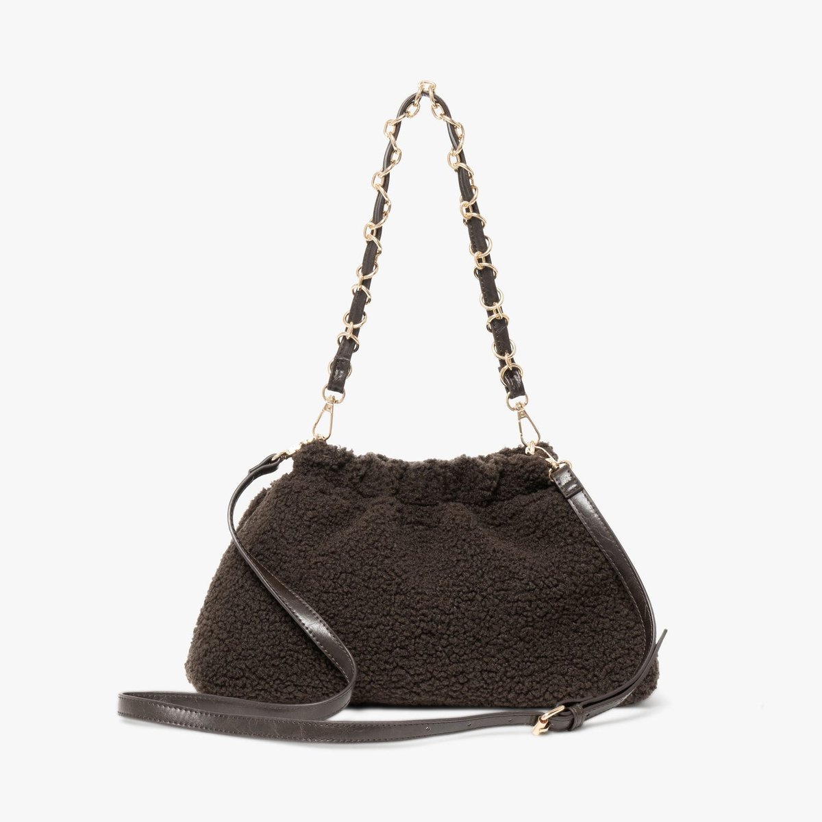 Sac À Main DAFINA Bourse avec chaîne chocolat, BOCAGE