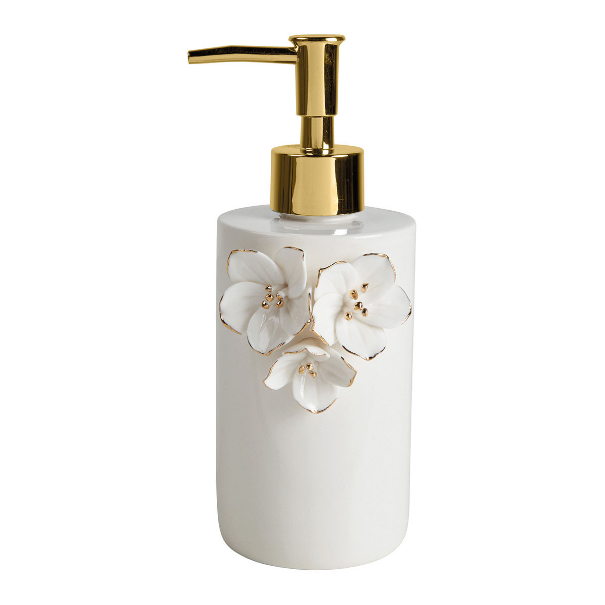Distributeur de savon Amour de Fleurs blanc, MATHILDE M