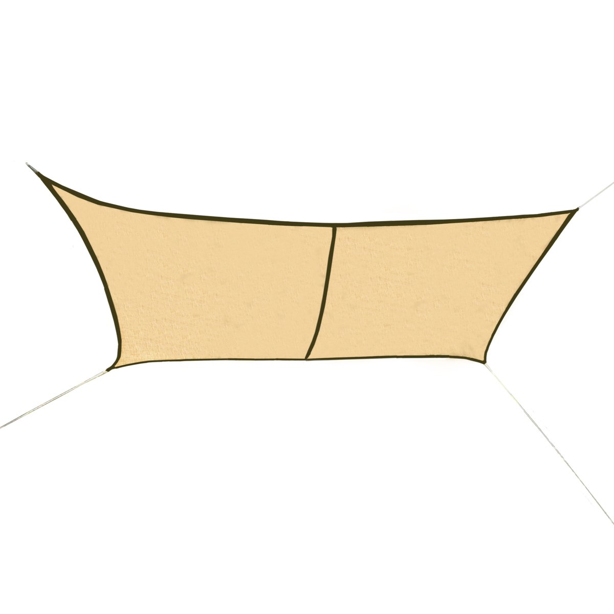 Voile d’ombrage rectangulaire en jute naturel, HOME MAISON