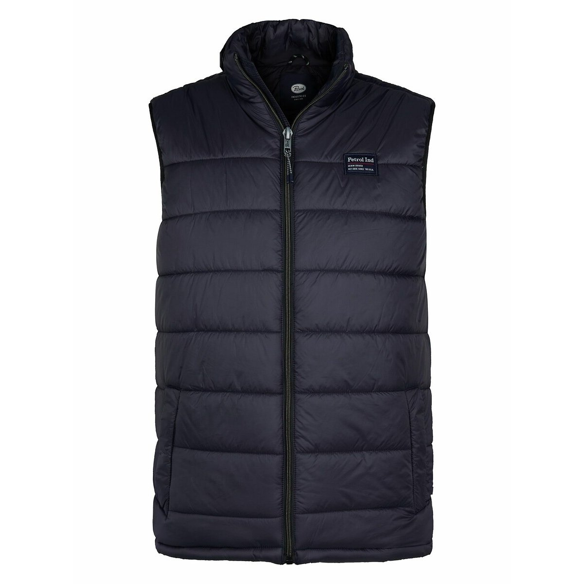 Sleeveless Padded Jacket with High Neck black, PETROL INDUSTRIES