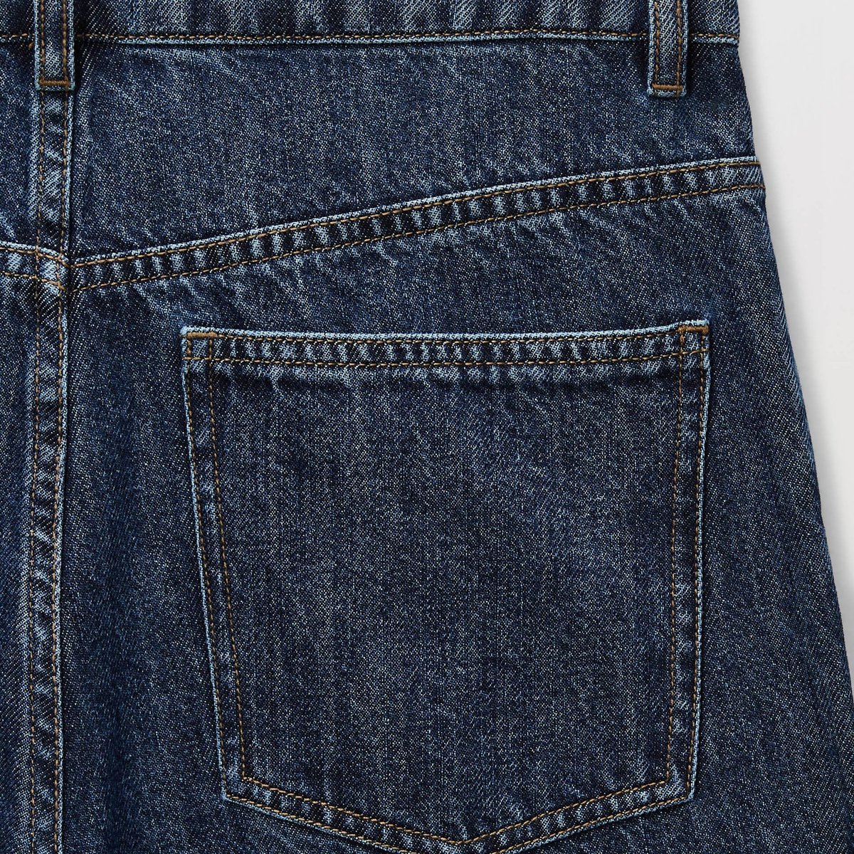 Jean droit élargi taille descendue stone denim, MONOPRIX