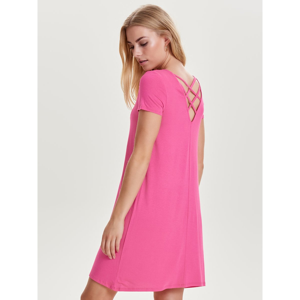 Robe courte, croisé au dos henna, ONLY