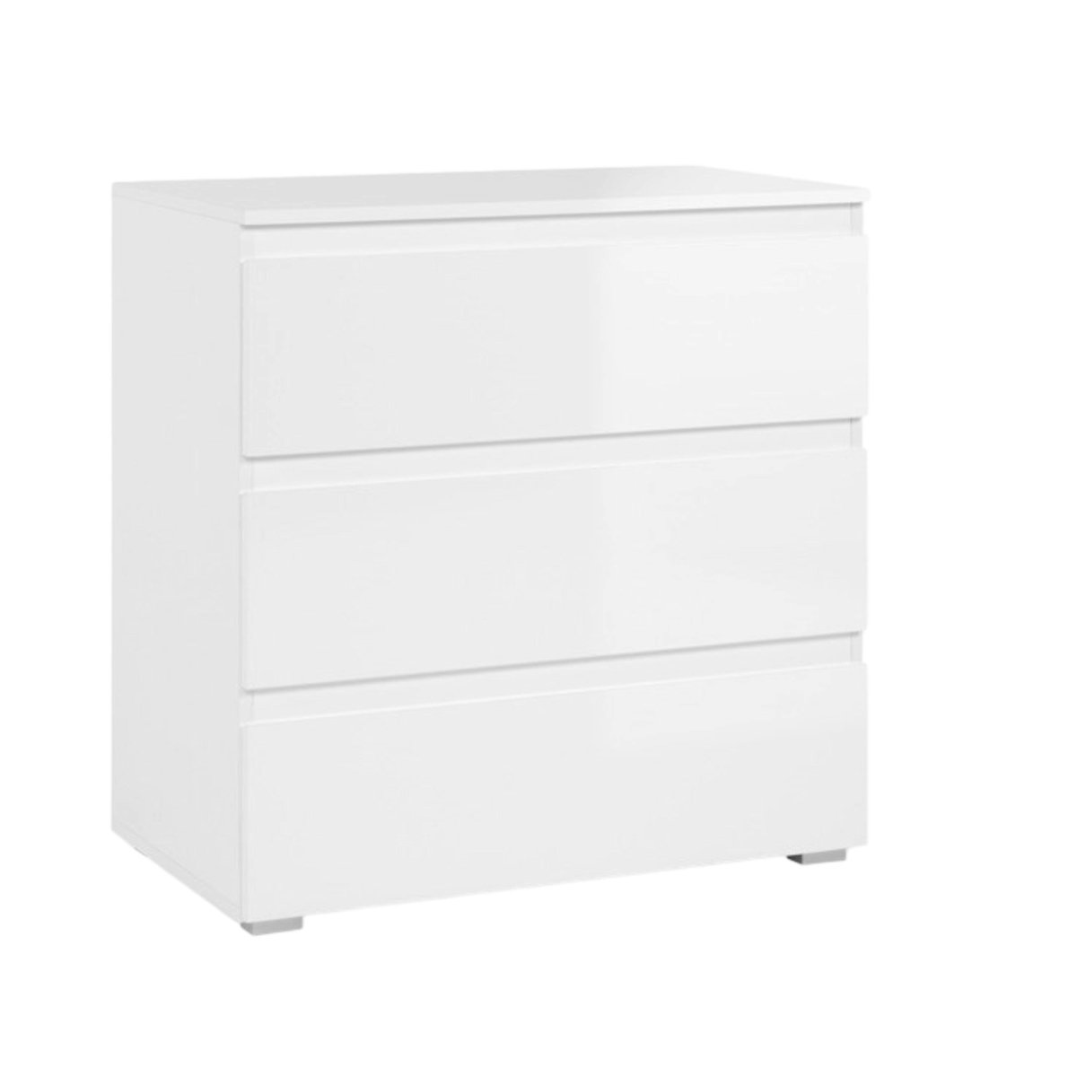Commode moderne blanche 3 tiroirs ALVA blanc, PIER IMPORT