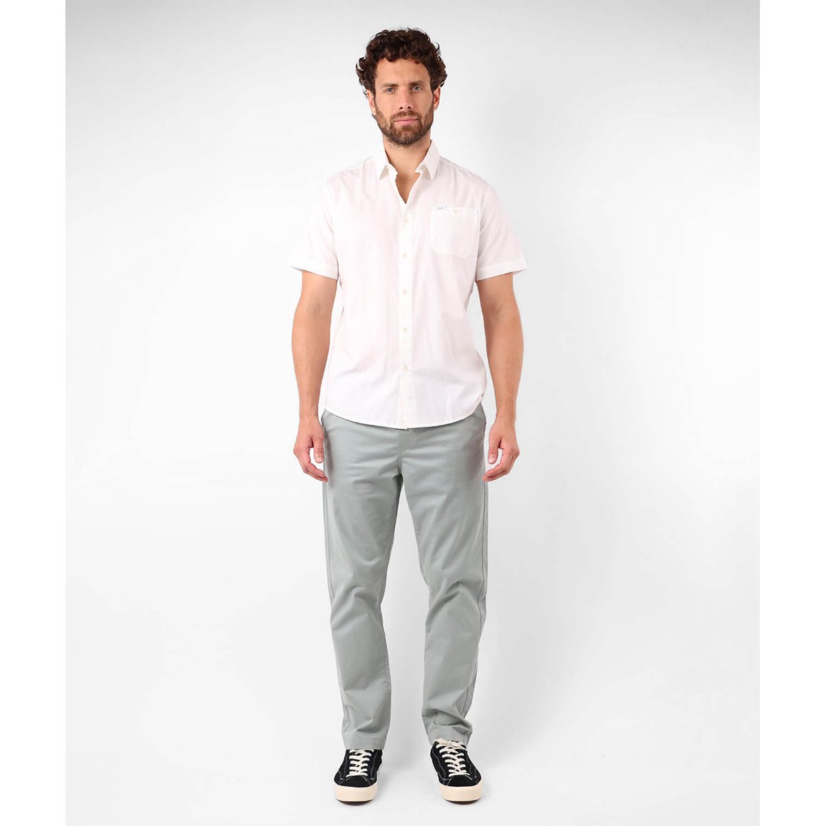 Chemise manches courtes unie CORY blanc, OXBOW