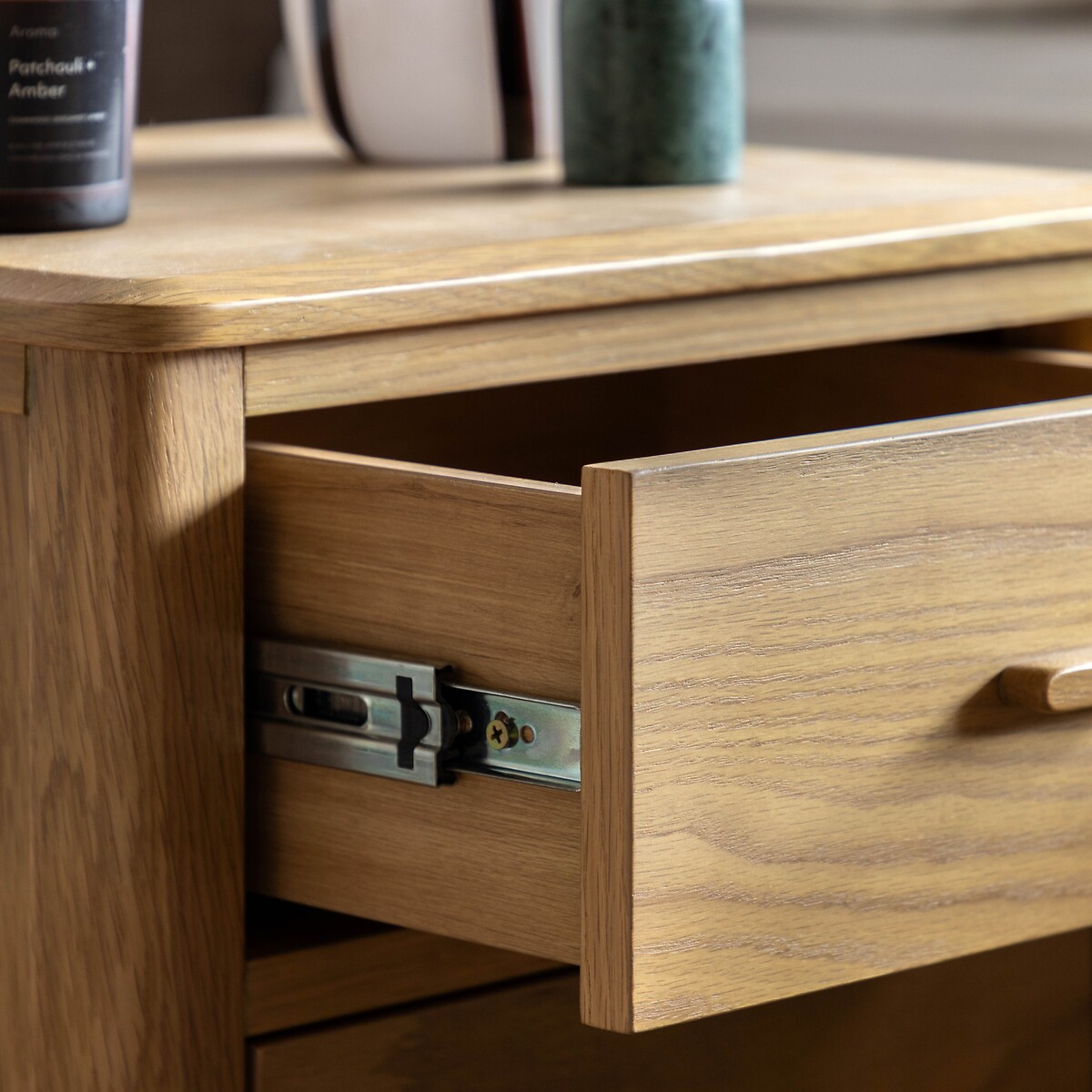 Buttermere Wooden 2 Drawer Bedside Table light wood, SO'HOME