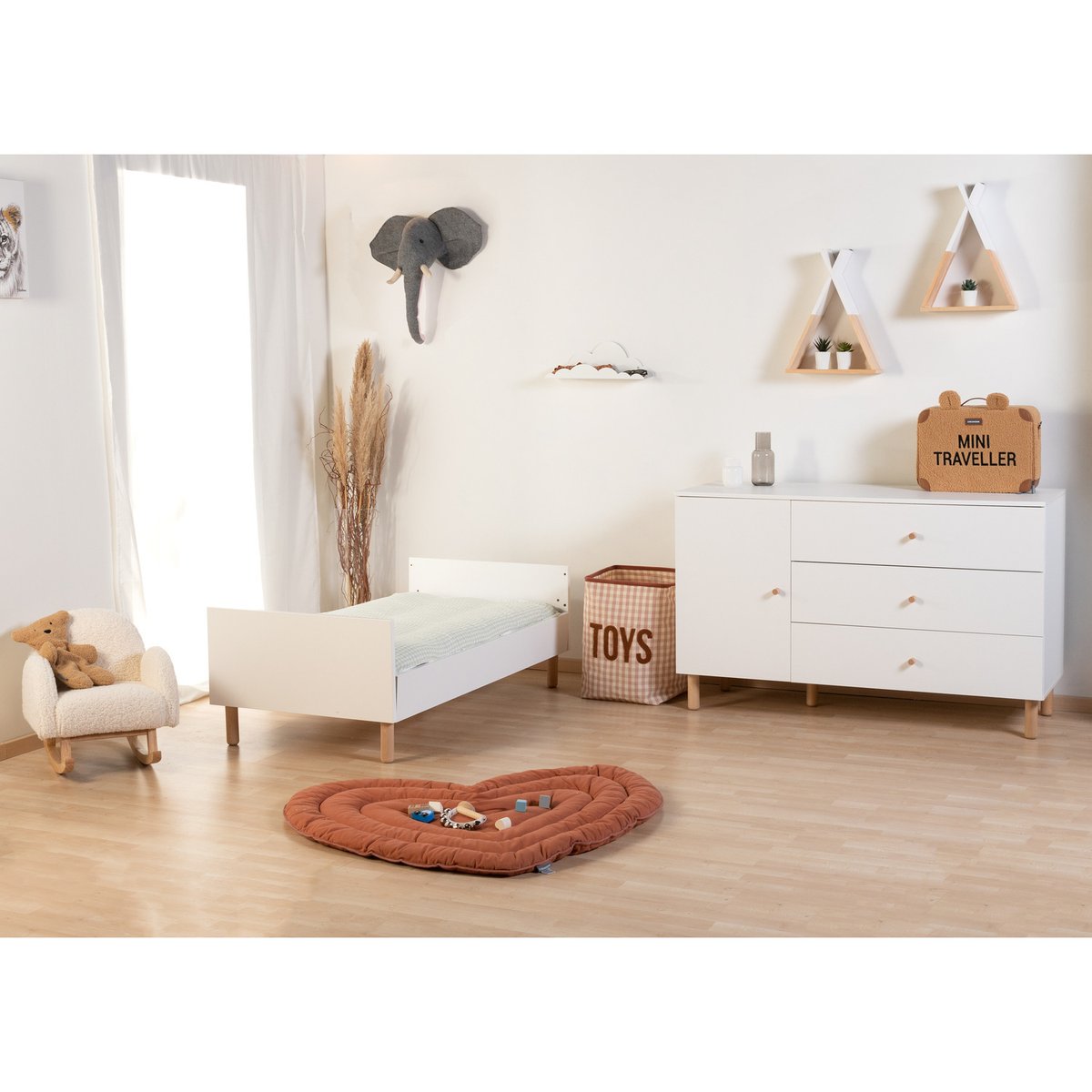 Commode à langer 4 tiroirs blanc, CHILDHOME