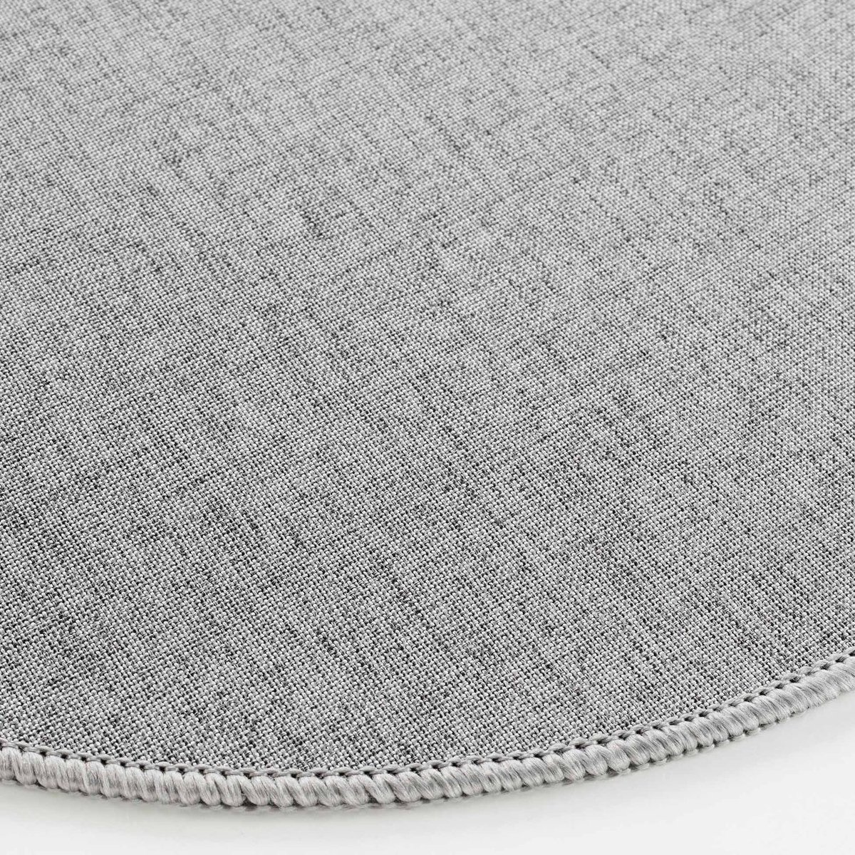 Lot de 6 sets de table tissés antidérapants gris, TOILINUX