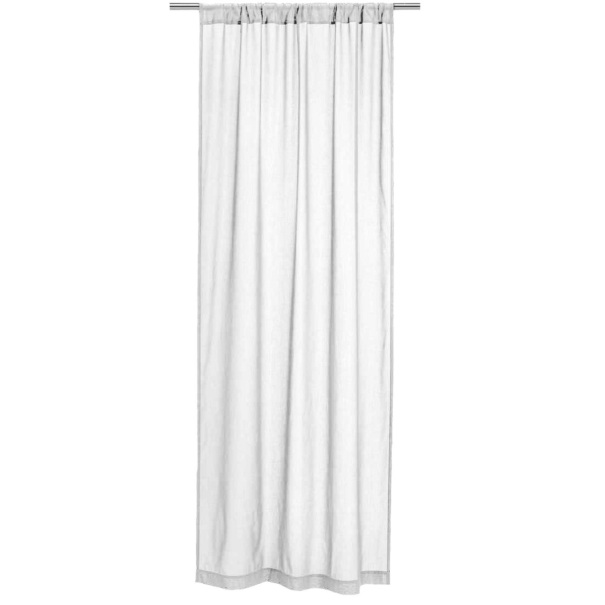 Rideau tamisant en polyester et lin, AYDEN blanc, INSPIRE