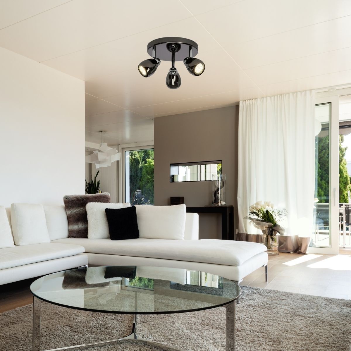 Plafonnier    MILANO LED chromé, BRILLIANT