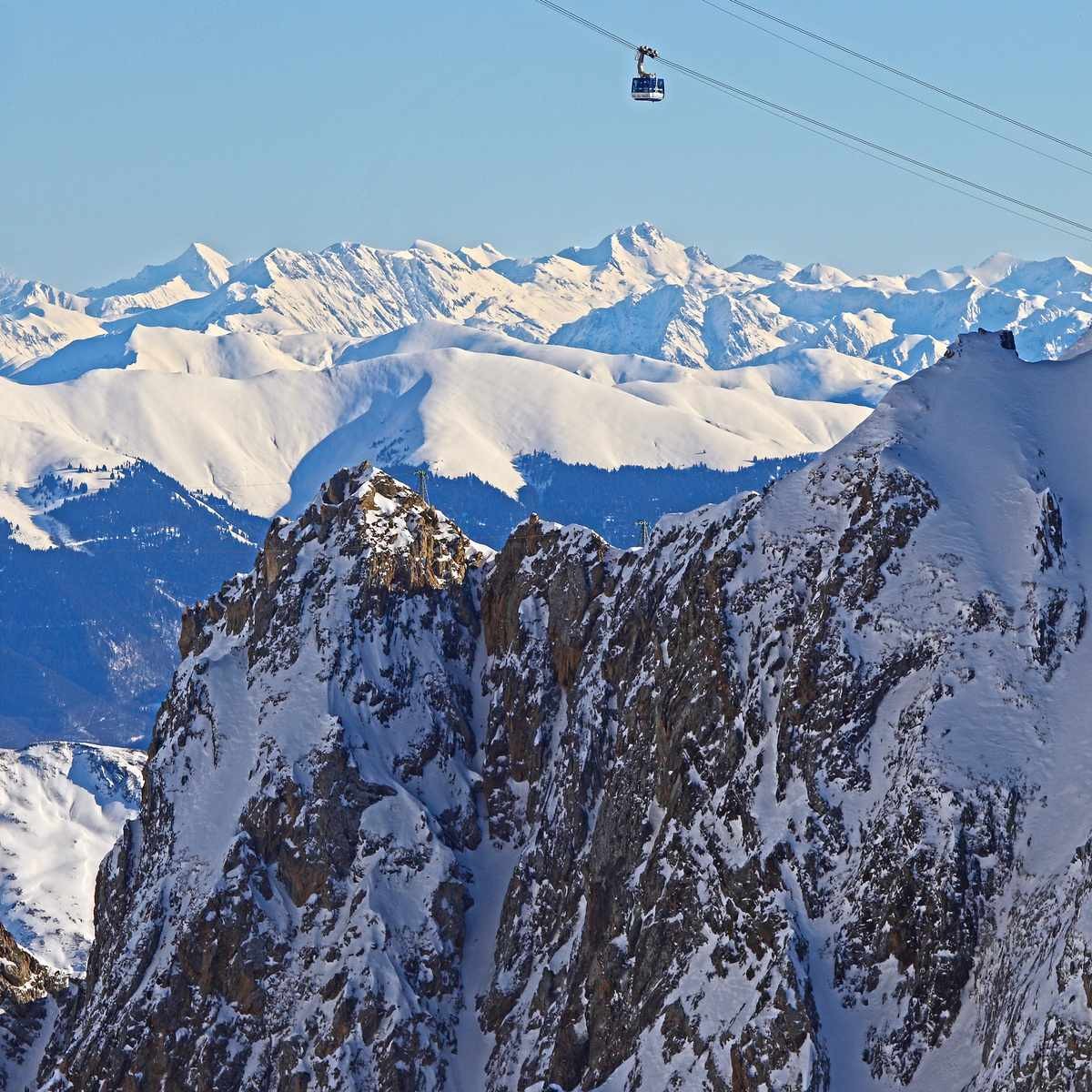 Tableau Mural Téléphérque Pic Midi MONTAGNE tableaux sur toile-blanc, CEANOTHE