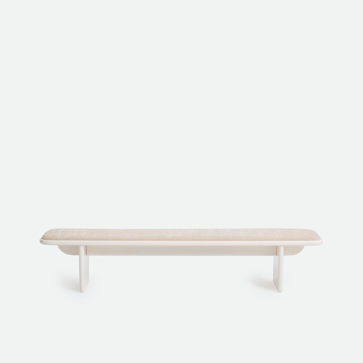 Banc XL en MDF laqué brillant, longueur 230 cm, MARVELA ecru, LA REDOUTE INTERIEURS